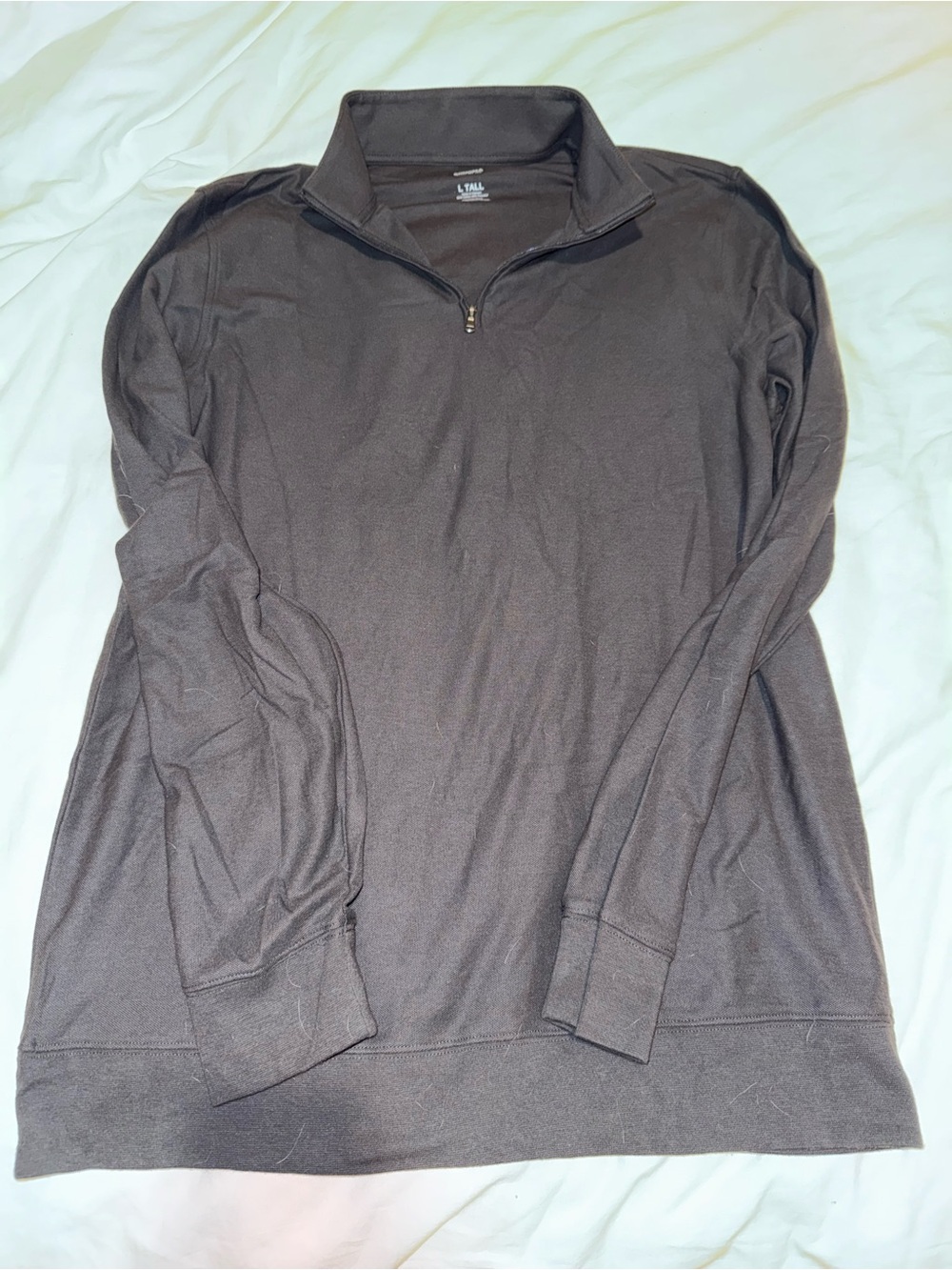 Sonoma Men's Zip-Up Pullover Sweater in Dark Brown